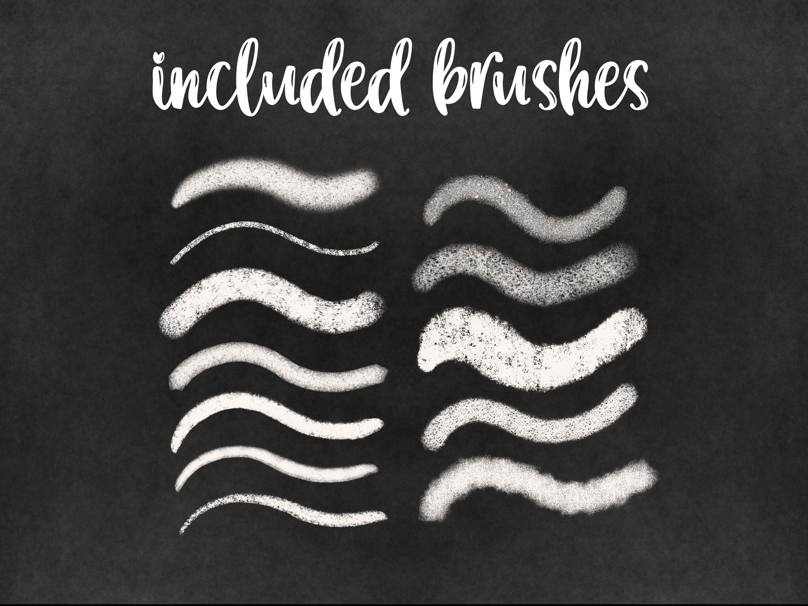 Chalkboard Chalk Brushes for Procreate Etsy