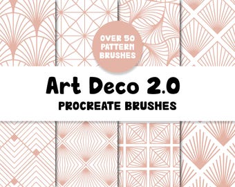 Art Deco Patterns 2.0 | Procreate 用パターン ブラシ | 新しく更新されました!