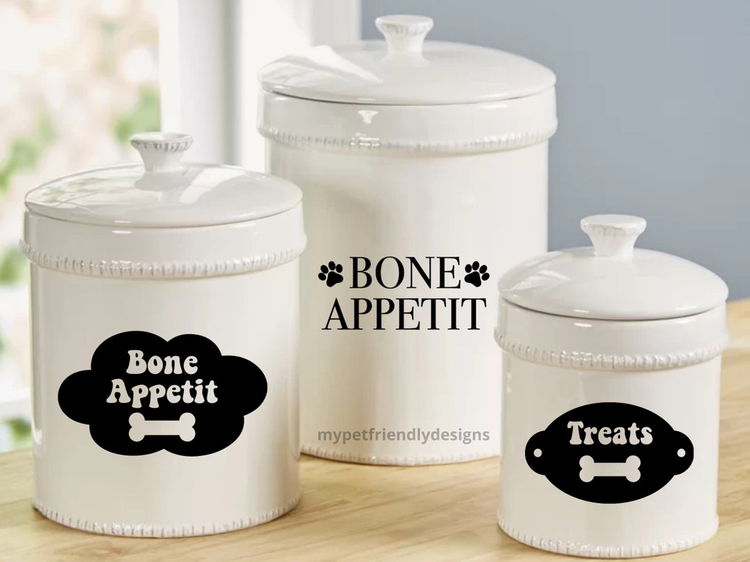 Bone Appetit Dog Treats Personalized Vinyl Decal Pet Parent Etsy