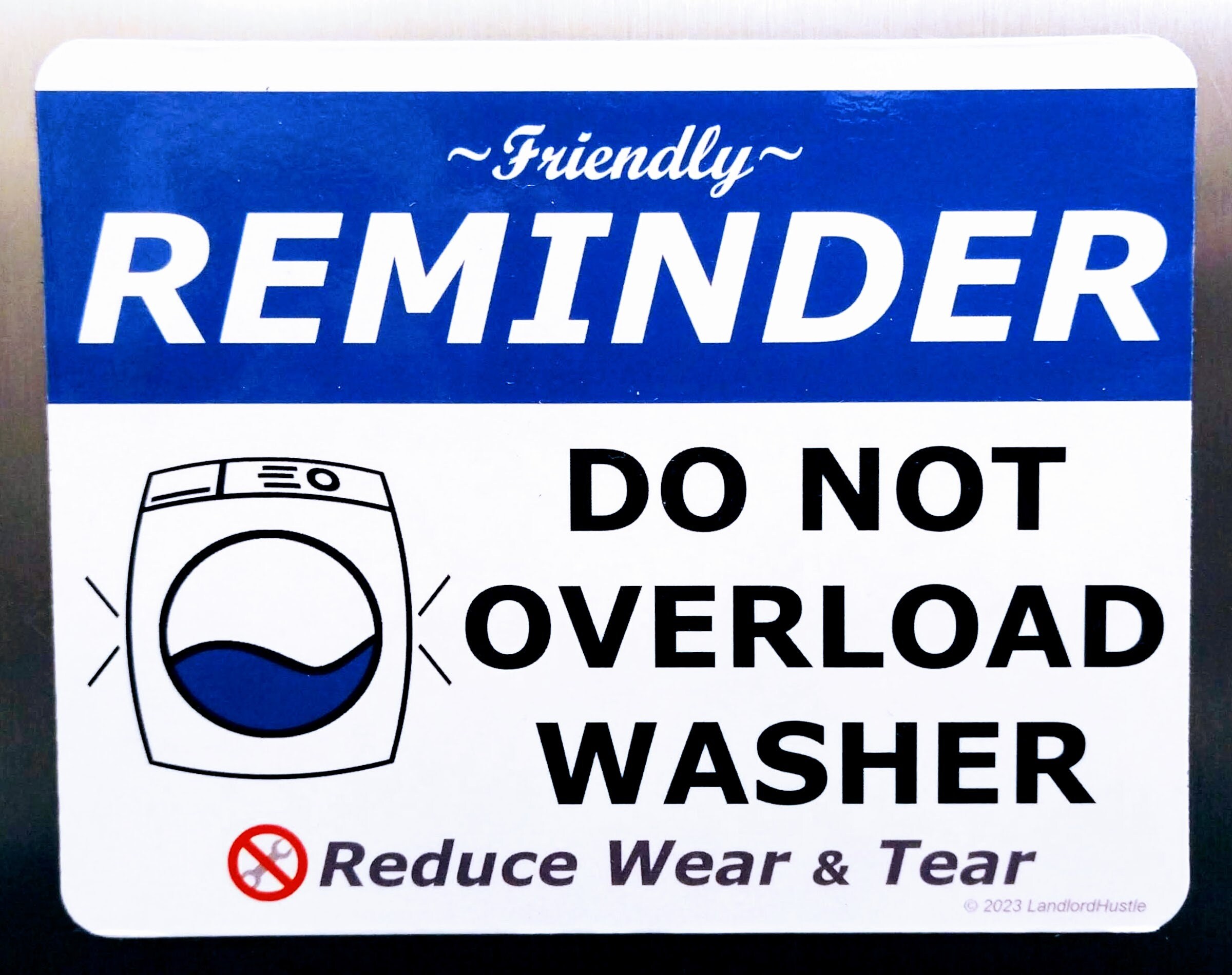 Washing Machine Do Not Overload Washer Friendly Etsy Canada