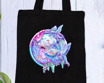 Neon Astronaut Tote Bag