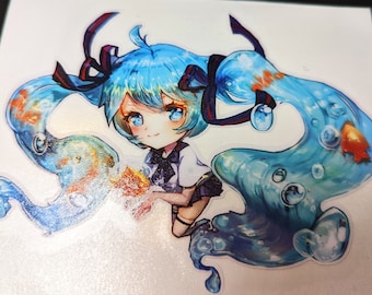 Handmade Original Anime Art Sticker - Vocaloid Miku Hatsune Sticker Car Slap Car Decal Sticker