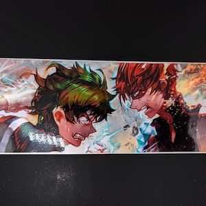 Handgemachter Original Anime Manga Art Aufkleber - My Hero Fight Scene Academia Auto Slap Auto Aufkleber Aufkleber