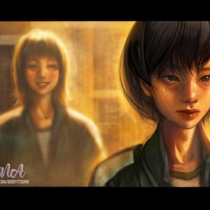 Juego de calamares Saebyeok x Jiyoung Fanart 11x17" Impresión