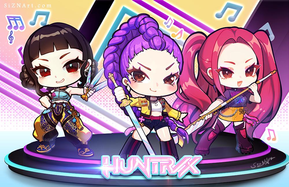 Kpop デーモンハンター ハントリックス チビグループ 11インチ×17