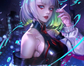 Cyberpunk - Edgerunners Lucy Fanart Print Poster