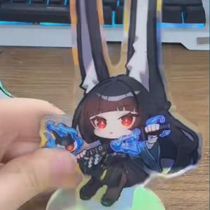 Zenless Zone Zero | ZZZ Hoshimi Miyabi Holographic Acrylic Standee | Super Long Ear & Regular Version | Acrylic Figure Stand + Keychain