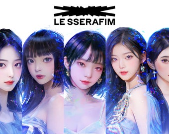 LE SSERAFIM: K-pop Fanart Series - All members Updated