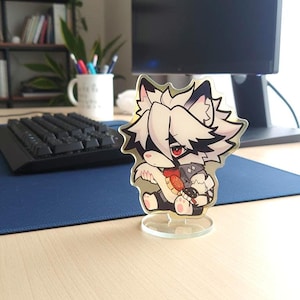 Zenless Zone Zero | ZZZ Lycaon Holographic Acrylic Standee | ZZZ Acrylic Figure Stand and Keychain | Lycaon Merch