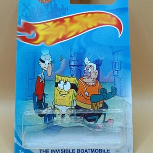 Hot Wheels SpongeBob Invisible Boatmobile - ULTRA RARE "Stealth Mode" Custom