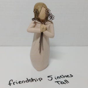 Willow Tree Figurine, Willow Tree holding flowers, Willow Tree Friendship, gift