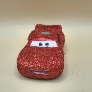 Custom Glitter Lightning McQueen 1:55 Diecast Car Disney Pixar Cars Handmade image 4