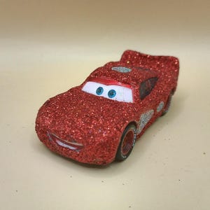 Custom Glitter Lightning McQueen 1:55 Diecast Car Disney Pixar Cars Handmade image 1