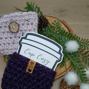 Chunky Hot Cup Cozy Sleeve, Crochet Hot Coffee Cup Cozy, Handmade Hot Drink Holder, Reusable Tea Cup Cozy, Travel Mug Cozy, Mothers Day Gift