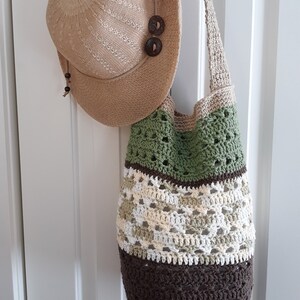 Sac à bandoulière bohème en coton, sac fourre-tout de plage rayé au crochet, sac à main bandoulière fait main, fourre-tout en coton pour femme, sac à main shopping, cadeau d'anniversaire