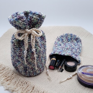 Sac de soirée fait main avec cordon de serrage, Sac cadeau en coton, Pochette à fond rond avec cordon de serrage, Mini pochette cadeau, Sac de rangement, Sac pour petits objets, Cadeau pour maman