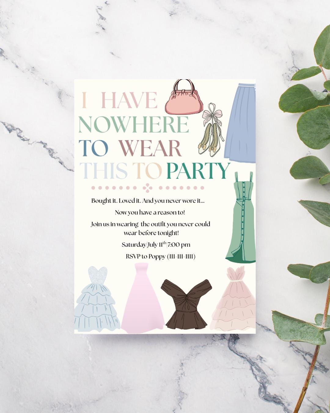 Nowhere to Wear It Party - Etsy