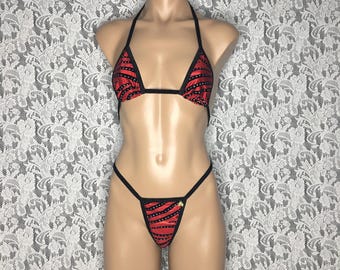 Exotisk dansare glitter string bikini sexig string
