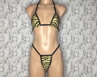Exotisk dansare glitter string bikini sexig string