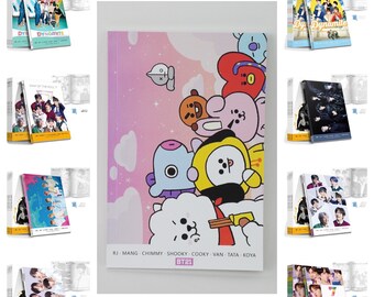 BK2 Kpop BTS Bangtan Boys Black Notebook Love Yourself Imitation Leather Cartoon Character Photo Notebook Note Pad 70 Sheets Nuofeng BK2 Kpop BTS Bangtan Boys Black Notebook Love Yourself Imitation Leather Cartoon Character Photo Notebook Note Pad 70 Sheets Nuofeng