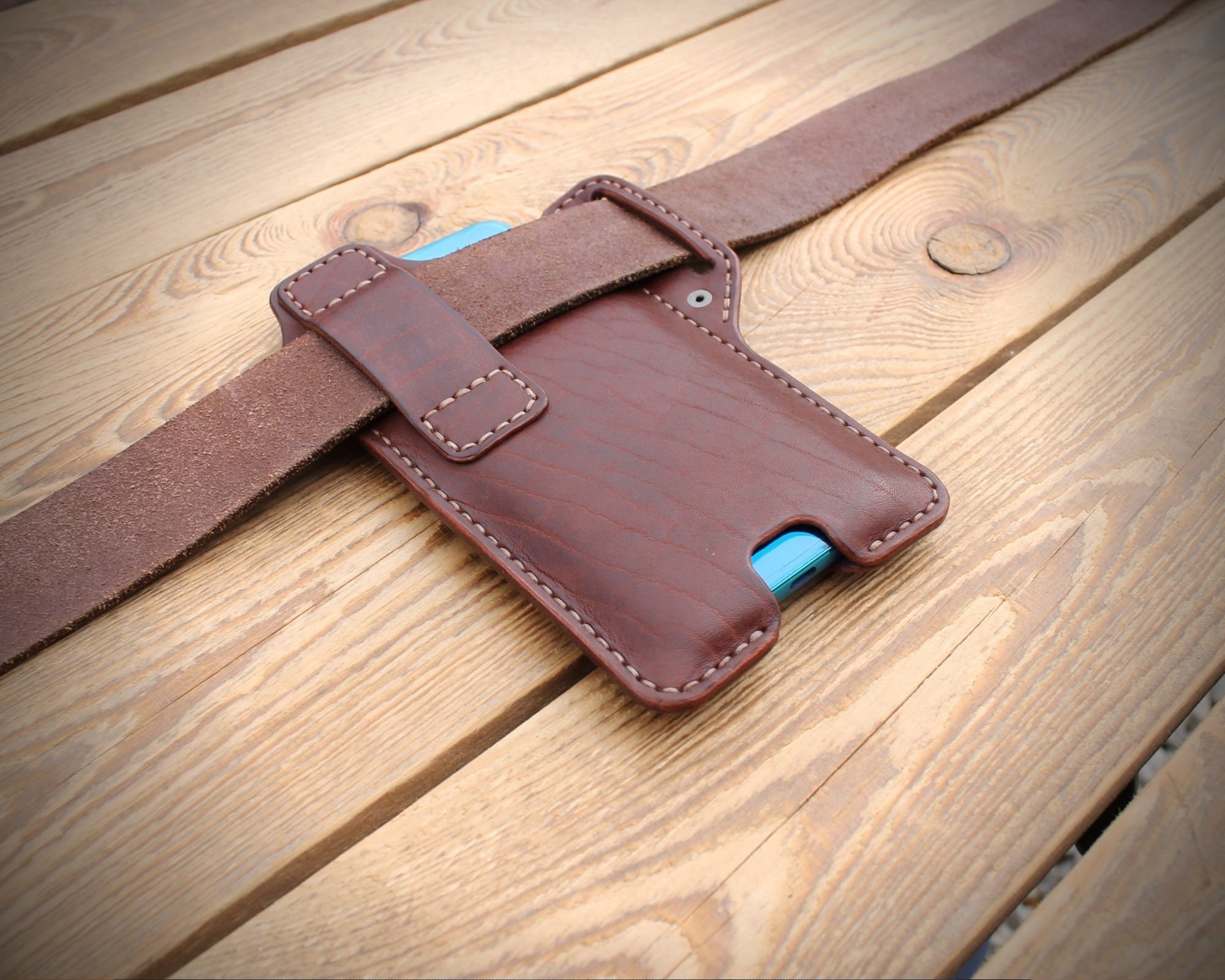 Leather phone case with belt loop / iPhone 11 / Galaxy S20 FE Etsy