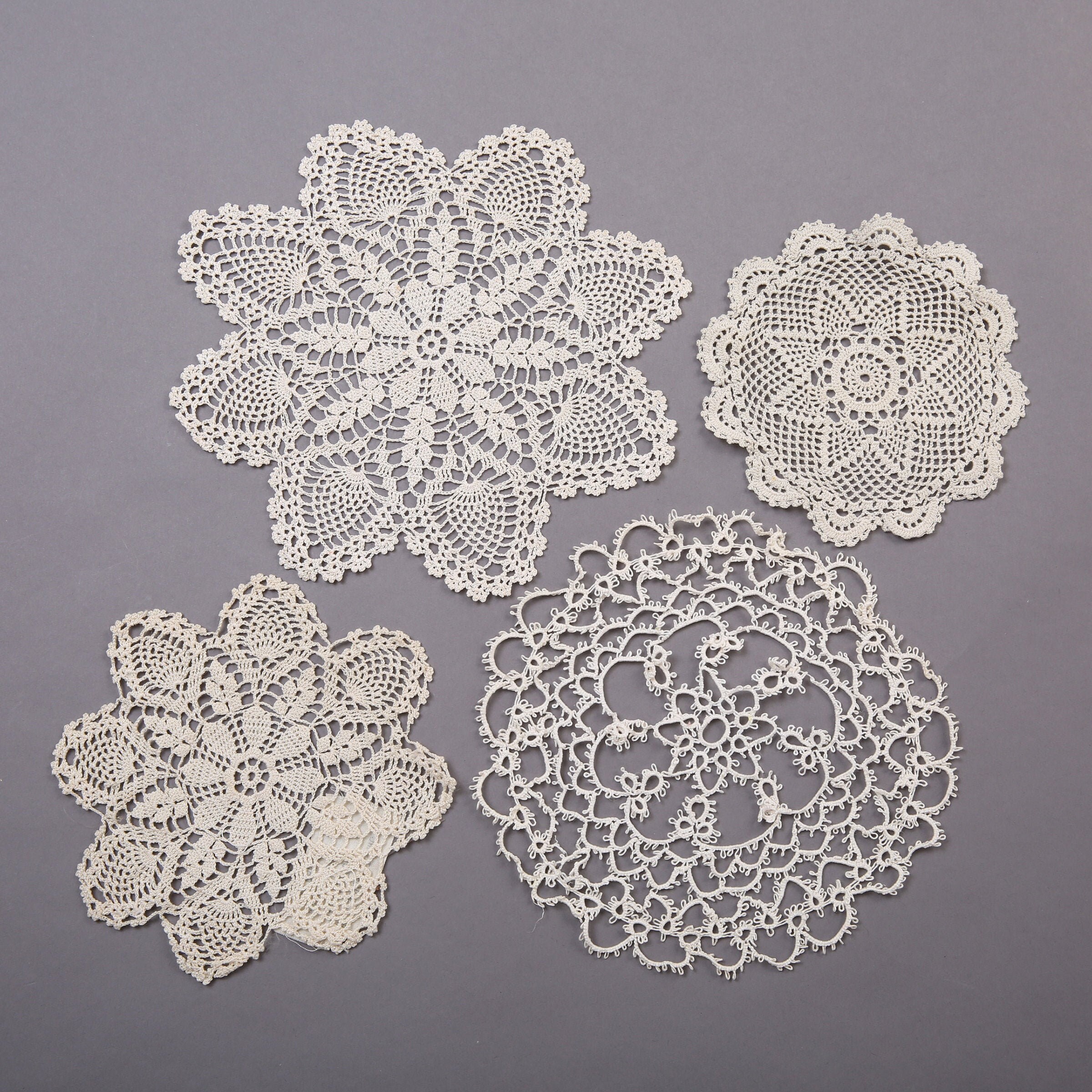 Lot of handmade vintage doilies Free shipping Etsy
