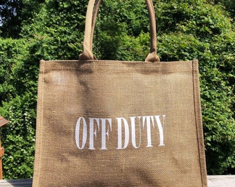 Burlap tote bag