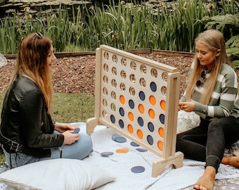 ¡Conecta Cuatro Gigante! Incluye bolsa. ¡Tamaño enorme! ¡Envío gratis! Juego de jardín para niños, adultos y toda la familia. Ideal para fiestas.