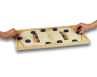 Juego de futbolín SLING IT con discos de batalla / Juego de mesa para toda la familia / Juguete de regalo / Bolsa de transporte