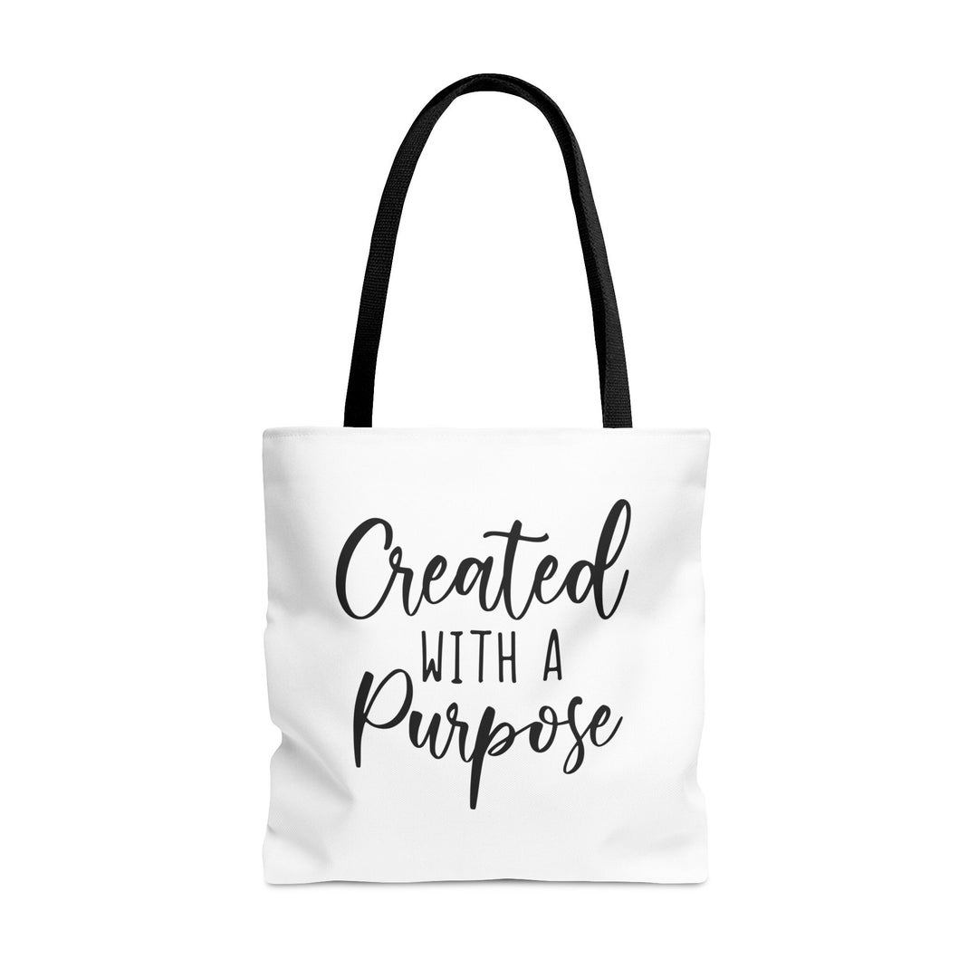 Created With A Purpose Bag, Christian Tote Bag, Butterfly Tote Bag