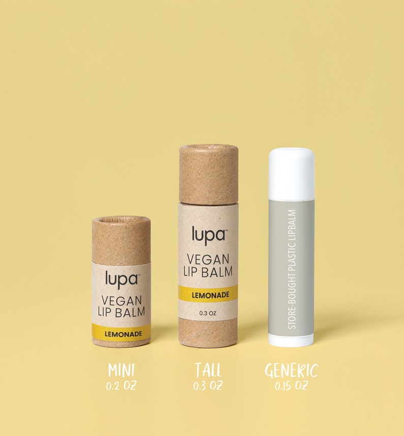 Vegan Lip Balm Tall Organic Ingredients, Plastic-Free, Biodegradable, No Preservatives, Zero Additives, Handmade image 9