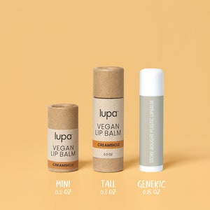 Vegan Lip Balm Tall Organic Ingredients, Plastic-Free, Biodegradable, No Preservatives, Zero Additives, Handmade image 8