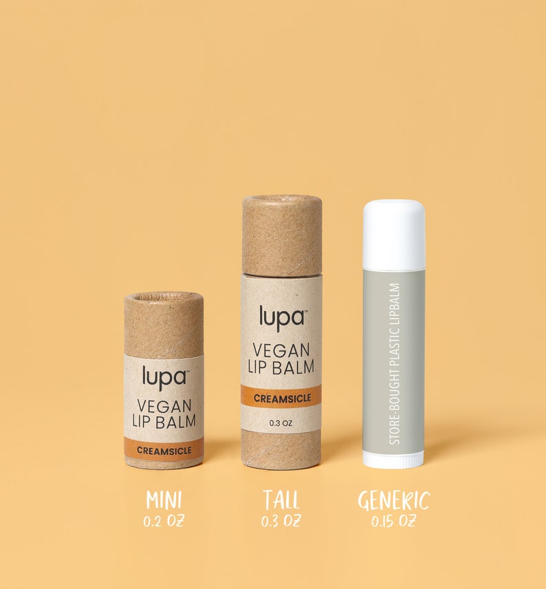 Vegan Lip Balm Tall Organic Ingredients, Plastic-Free, Biodegradable, No Preservatives, Zero Additives, Handmade image 8