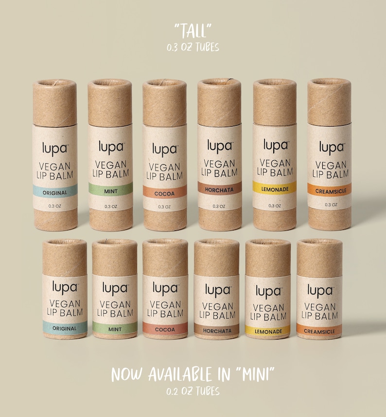 Vegan Lip Balm Tall Organic Ingredients, Plastic-Free, Biodegradable, No Preservatives, Zero Additives, Handmade image 2