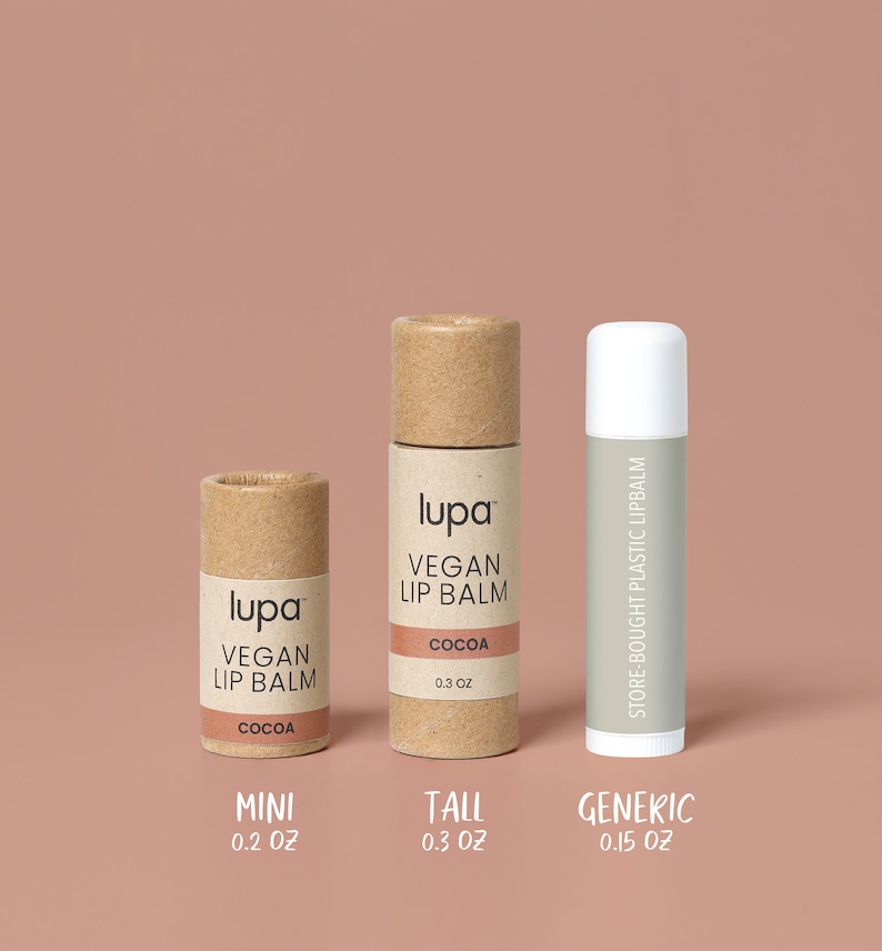 Vegan Lip Balm Organic Ingredients, Plastic-Free, Biodegradable, No Preservatives, Zero Additives, Handmade Cocoa