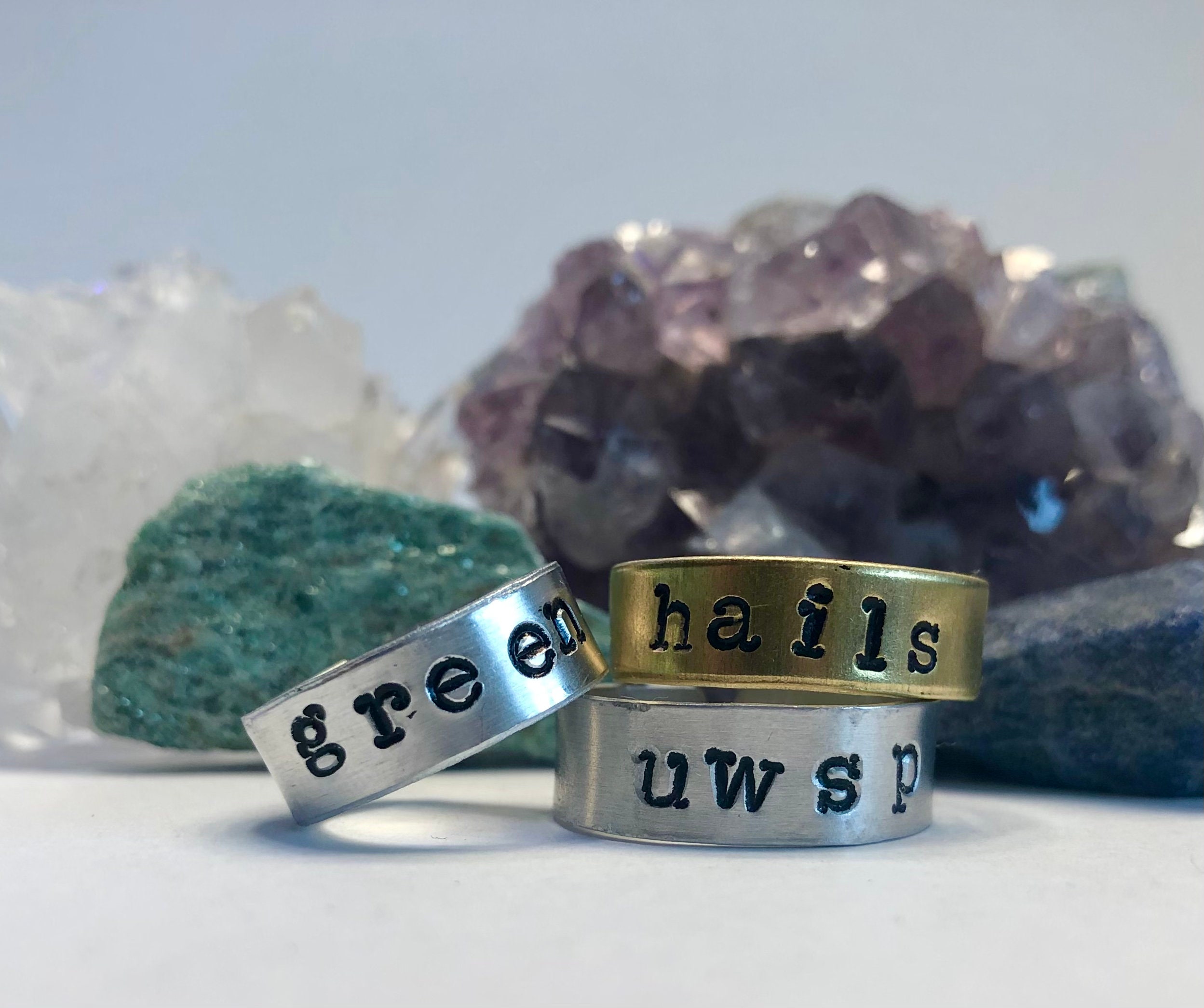 Custom Stamped Rings Etsy