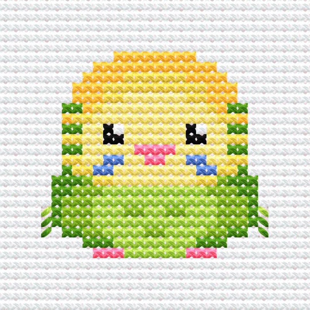Green Budgie – Cute Kawaii Cross Stitch Pattern PDF – Beginner Friendly ...