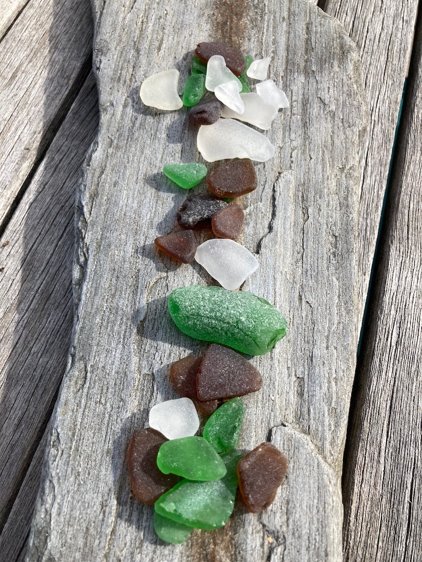 Real Maine Beach Glass 30 Pieces Etsy