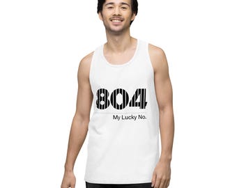 804 - My Lucky No. - Premium-tanktop voor heren