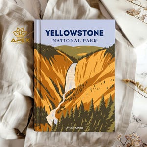 Yellowstone National Park Travel Journal, Personalized Wyoming Trip Gift, Custom Hiking Notebook, Camping & Wildlife Diary