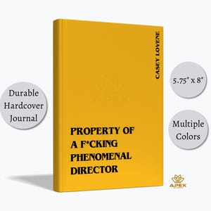 Funny Director Gift – F*cking Phenomenal Director Notebook, Personalized Filmmaker Movie Journal
