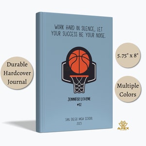Basketball Senior Night Gift, Personalized Basketball Team Banquet Gift, Basketball Notebook, Custom High School Senior Grad 2025