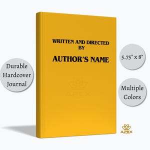Written and Directed by Journal – Custom Filmmaker Gift, Screenwriter & Playwright Notebook, Movie Buff Gift for Film Lover