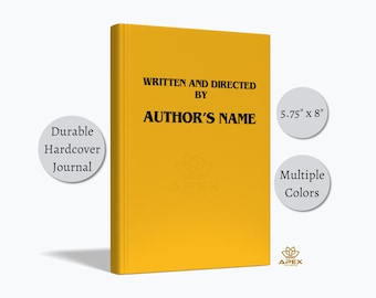 Written and Directed by Journal – Custom Filmmaker Gift, Screenwriter & Playwright Notebook, Movie Buff Gift for Film Lover