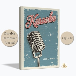 Vintage Karaoke Journal – Custom Guest Book for Karaoke Night, Birthday Party Keepsake, Fun Music Gift for Singers & Friends