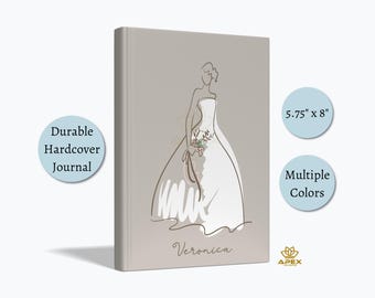 Letters to the Bride Book – Personalized Bridal Advice Journal, Custom Bridal Shower Keepsake, Bride to Be Gift Notebook