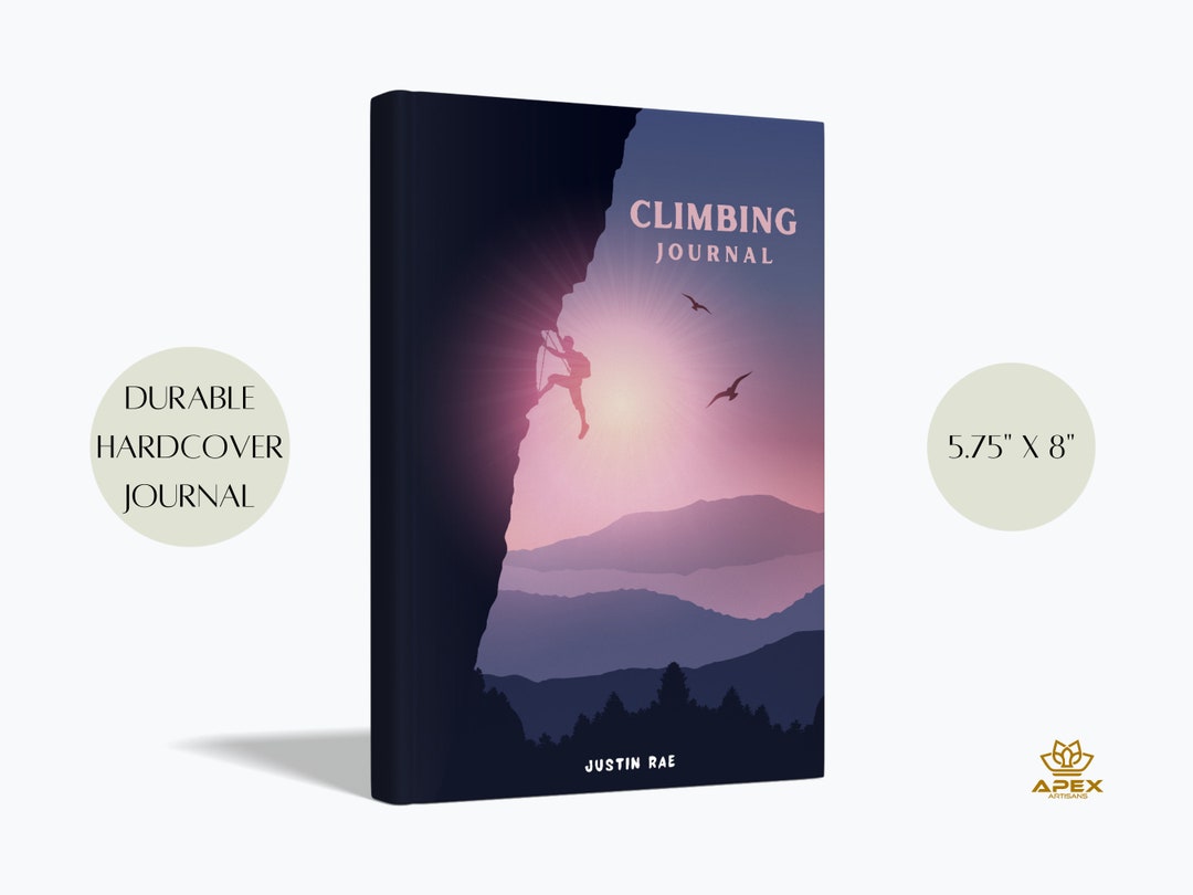 Custom Climbing Notebook, Rock Climbing Journal, Mountain Climbing Gift