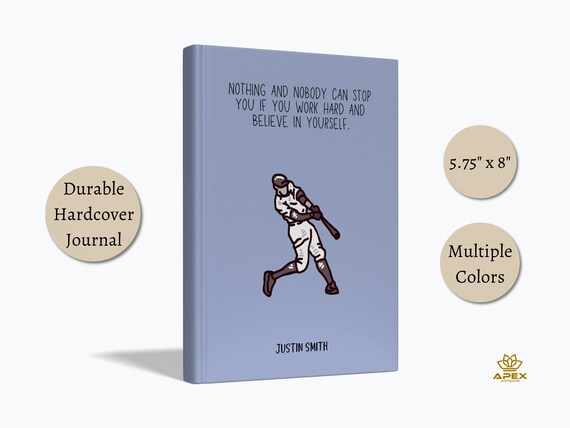 Senior Baseball Gift – Personalized Baseball Journal, Baseball Senior Night Team or Player Graduation Keepsake