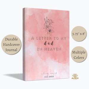 Cartas a papá en el cielo, diario de condolencias, regalo por la pérdida de un padre, regalo de condolencias personalizado para un padre, regalo de duelo para un padre, diario conmemorativo para un padre