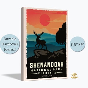 Shenandoah National Park Journal, Virginia Adventure Gift, Custom Shenandoah River Notebook, Big Meadows Camping Sketchbook